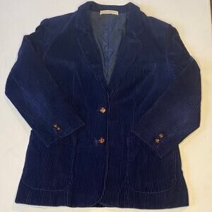 Vintage Banana Republic Navy Corduroy Blazer Women’s Medium Fit preppy academia